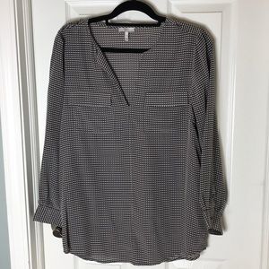 Joie grey silk pullover blouse Sz M lknew
